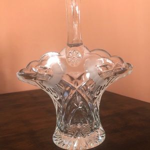 Beautiful vintage glass basket
